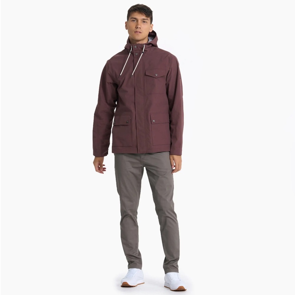NWT Vuori Palisades Rain Jacket In Chestnut Size L